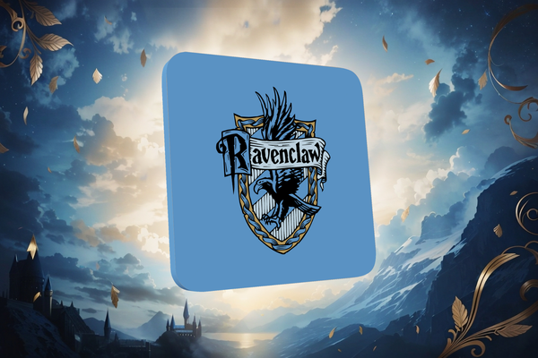 harry potter ravenclaw coaster by geeks3d art 2d harrypotter coffee ravenclawsymbol symbol house helena 3d print model - Mito3D