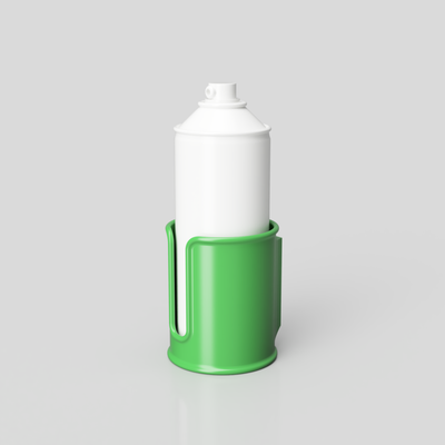 spray può titolare supporto by shortfin3d utensili organizzatori organizzatore parete attaccamento 3d print model - Mito3D
