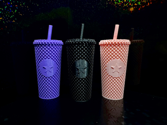 coffee cup studded tumbler starbucks inspired improved by cheems moon household decor 3d print model - Mito3D