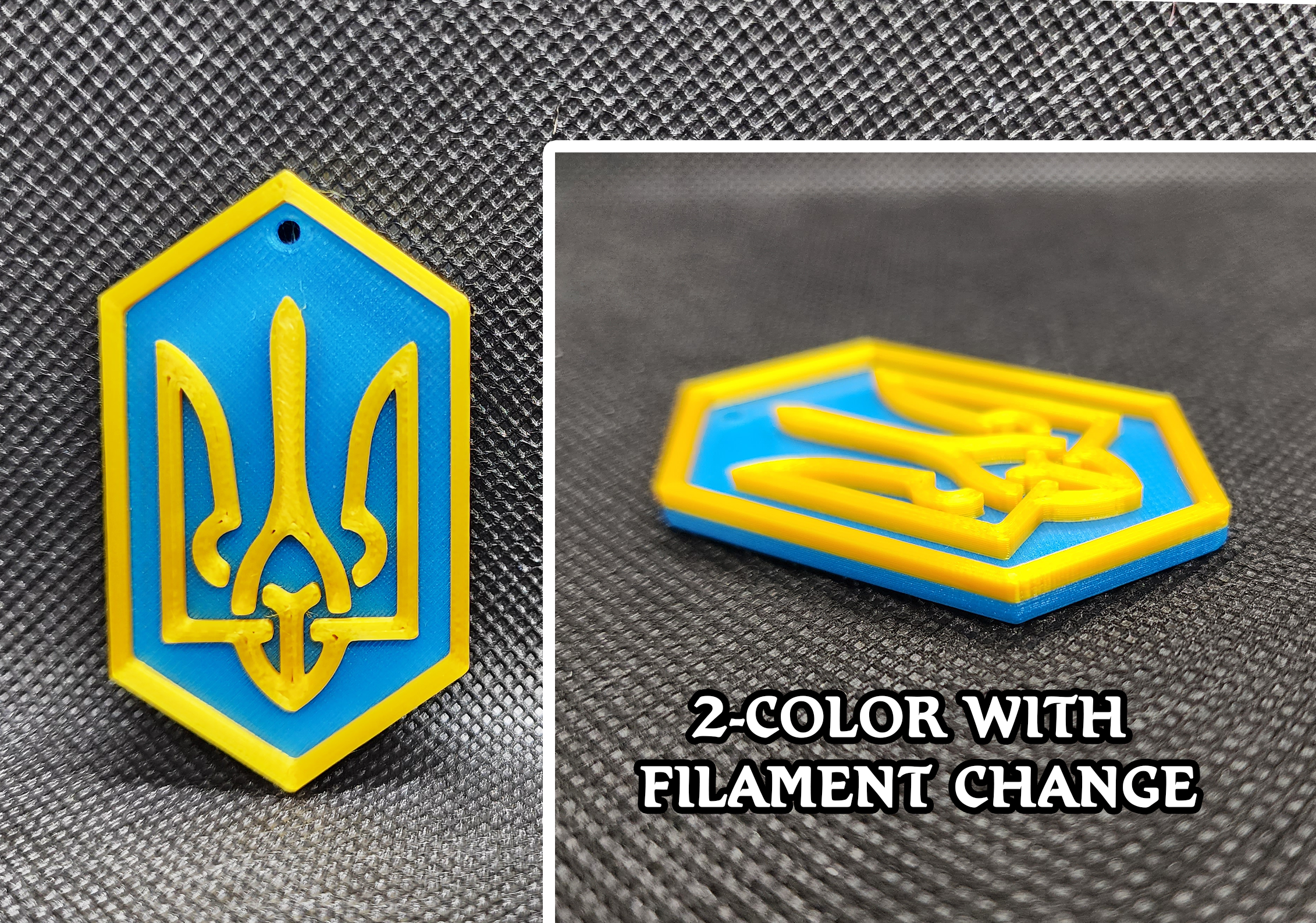 ukraine seal ornament - 2 color w filament change by triplegworkshop household festivities christmas christmasgift xmas christmasornament christmasdecoration merrychristmas christmasdecorations christmastree xmastree christmasornaments xmasdecorations xmastrees xmasdecoration xmastreeornaments christmaslights christmastreeornament xmasornament xmastreedecoration xmasbauble nowarinukraine ukrainepeace standwithukraine prayforukraine glorytoukraine 3D print model - Mito3D