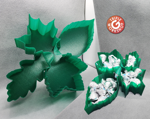 sonbahar yapraklar abur cubur tabak vazo mod yeniden karıştırılmış by üçlü atölye araçlar organizatörler organizatör dekor çanak gıda şükran günü vazemode spiral çiçek vazosu snackholder servis 3d print model - Mito3D