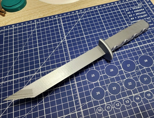 flat back tonto knife - ez print by triplegworkshop props & cosplays replica weapon blade cosplay sword cut dagger japanese trench samurai short 3d print model - Mito3D
