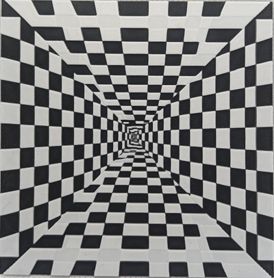 hall squared optical illusion hueforge by techjeeper art 2d opticalillusion 3d print model - Mito3D