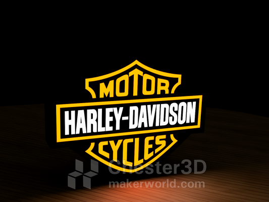harley davidson cycles led lightbox lamp by chester3d household decor mario birthday a1 mini halloween nintendo gift 2023 homedecor multi strip home air xbox p1s ams pikachu color playstation leds pokemon ledbox p1p decoration lamps multicolor lampbox light christmas 3d print model - Mito3D