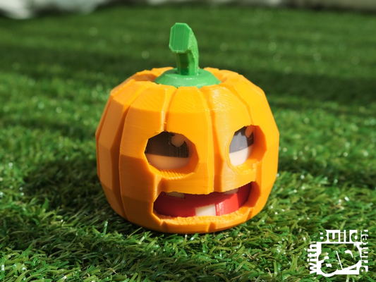 face changing halloween pumpkin by buildwith3dp household decor spooky toy 3d print model - Mito3D