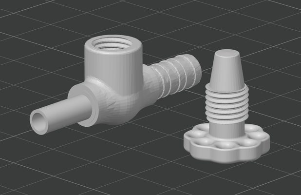 drip irrigation tap fitting 4mm tube remixed by modriv household garden 3d print model - Mito3D