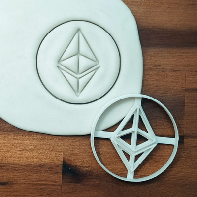 ethereum cookie cutter by theodor household decor cutters knife christmas 3d print model - Mito3D