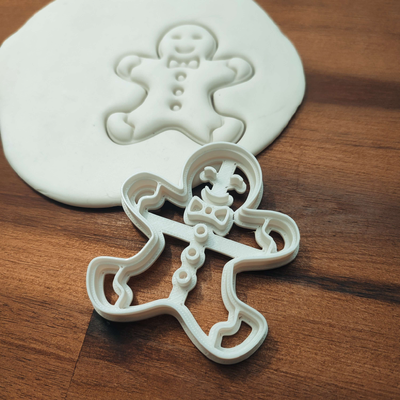 zencefilli çörek adam kurabiye kesici by theodore ev halkı dekor kesiciler noel 3d print model - Mito3D