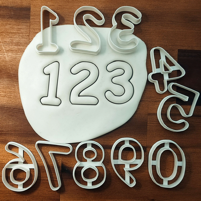 set of numbers 0-9 cookie cutters by theodor household decor cutter letter christmas birthday 3d print model - Mito3D