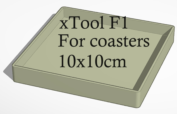 xtool f1 laser engraver slate coaser 10x10cm plate jig by zsoro95 hobby & diy xtoolf1 holder ir diode coaster 3d print model - Mito3D