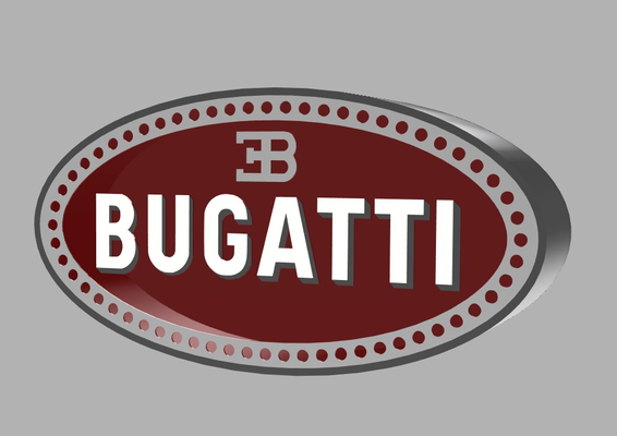 bugatti light box by emerge in 3d art signs & logos multi color speed engineering engine 3d print model - Mito3D