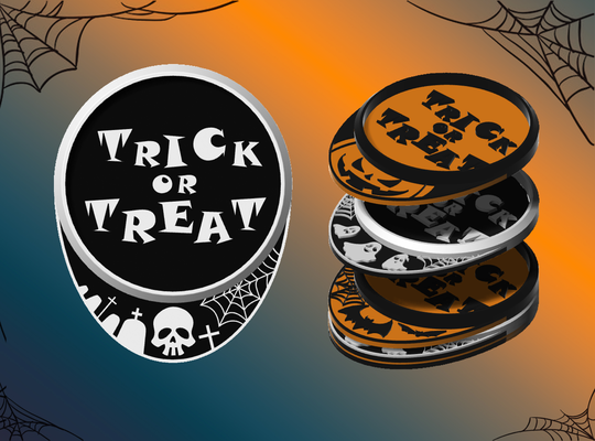 sc - stackable coasters halloween edition skull graveyard headstone by valdilab household decor creepy coaster glass holder kitchen partydecor organizer party furniture friends trick or treat trickortreat customisable customizable 3d print model - Mito3D