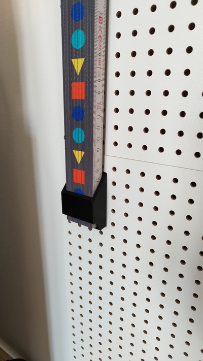 folding ruler holder metric pegboards remixed by codie-fz tools organizers pegboard foldingruler 3d print model - Mito3D