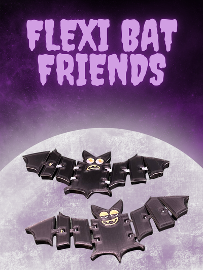 flexi bastão amigos by rosa 3dp brinquedos jogos bruxas morcegos 3d print model - Mito3D