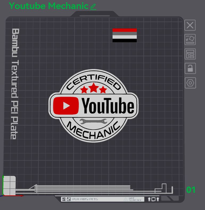 certified youtube mechanic sign by wizard7741 art 2d wall 3d print model - Mito3D