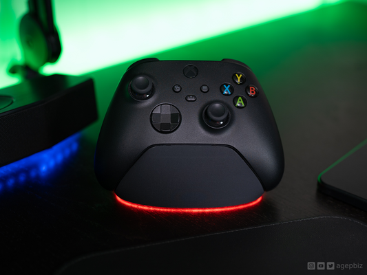 xbox controller stand led remixed by agepbiz toys & games minimalistic 3d print model - Mito3D