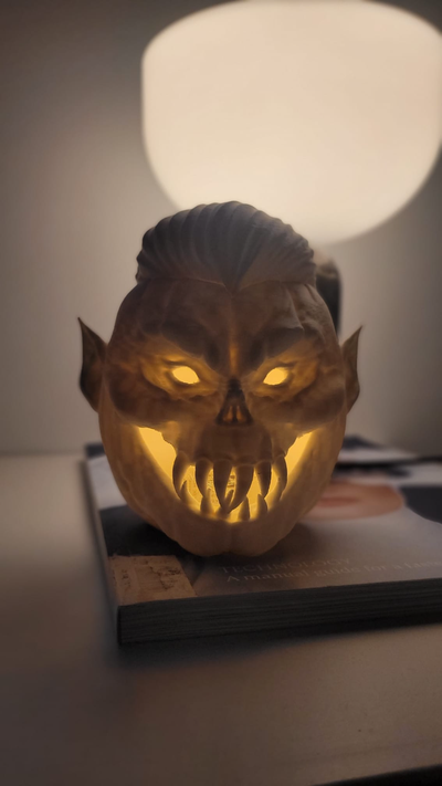 vampire pumpkin halloween lantern by dreamstarter household festivities 2023 pumkin horror scary thriller 3d print model - Mito3D