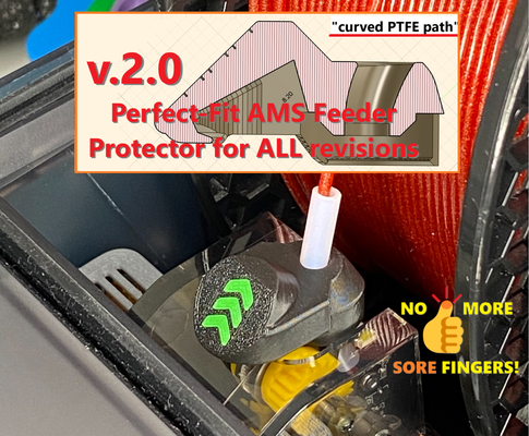 v20 ams feeding funnel wear protector remixed by eds 3d shop printer accessories feeder cover button ptfe bambulab x1c x1carbon p1p p1s bambu bambulabx1 bambulabp1p bambulabp1s bambulabx1ams bambulabx1carbon bambulabx1carbonams saver accessory filament guide helper funel 3d print model - Mito3D