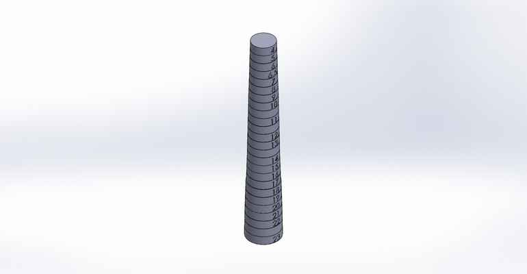 squillare sizer italiano scala by diuova moda anelli ringizer 3d print model - Mito3D