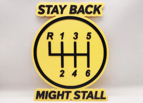 stay back stall sign 2 color by triplegworkshop art signs & logos 3d print model - Mito3D