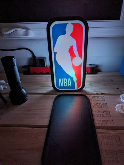 nba logo ışık kutu by baba emekli iv sanat işaretler logolar nba logosu kutuları bx örtmek kılıf basketbol basketbollogosu lamba temel hafif kutu takım 3d print model - Mito3D