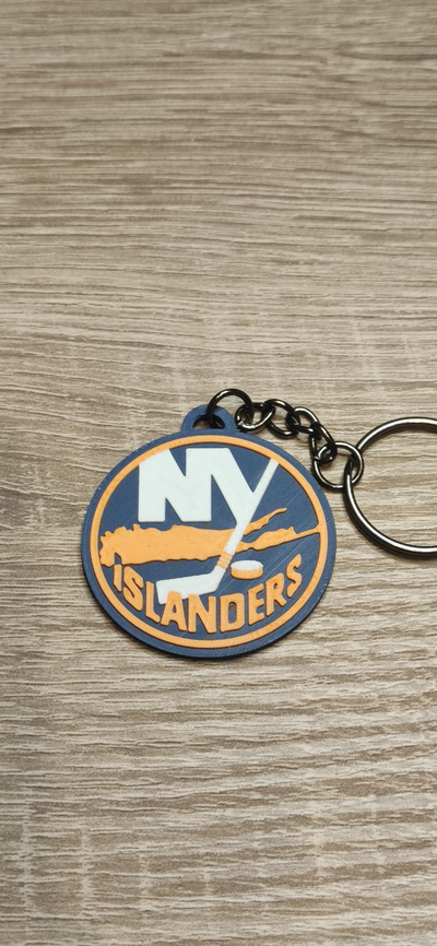 york islanders keychain by carlson art signs & logos nhl key keyrings keyring newyork hockey 3d print model - Mito3D