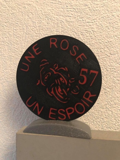 une rose un espoir by redjiprint3d art signs & logos motard moto motor motorbike redji uneroseunespoir 3d print model - Mito3D