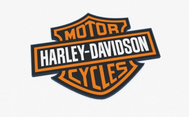 harley davidson logo multi extrusion by redjiprint3d 3d yazıcı ölçek modeller bisiklet anahtarlık moto motor motosiklet redjiprint 3D print model - Mito3D