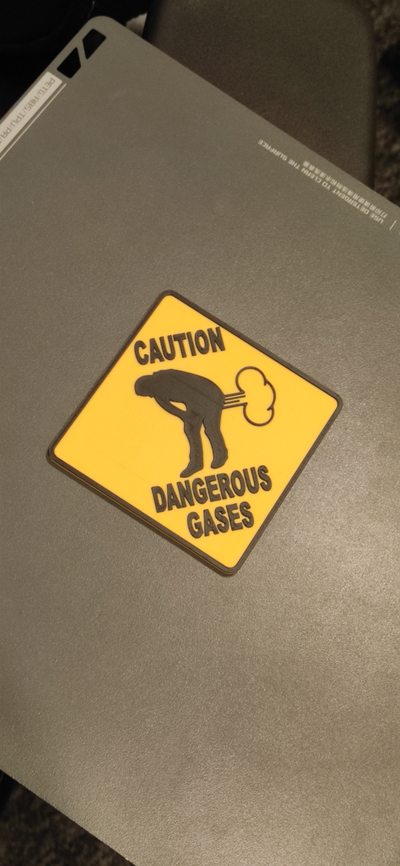pericoloso gas cartello by carlson arte modelli divertente divertimento segni attenzione avvertimento ventola avviso 3d print model - Mito3D