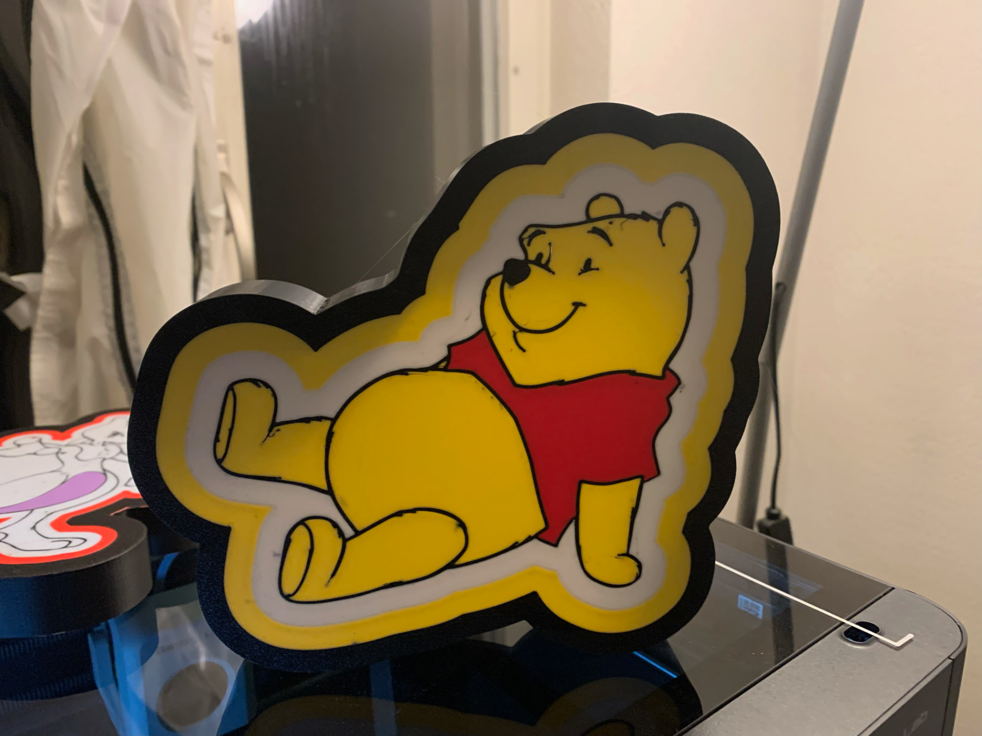 winnie pooh leuchtkasten by abonnieren kunst zeichen logos licht box lampe 3D print model - Mito3D