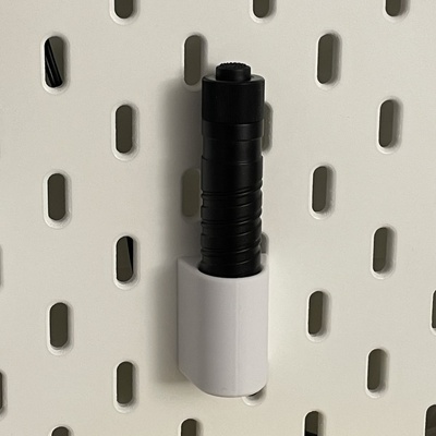 skadis torch holder 18mm diameter by schiko tools organizers ikea olight 3d print model - Mito3D