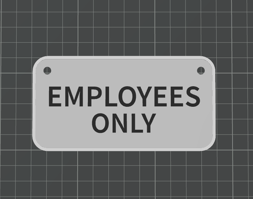 employees by t-rex taite art signs & logos workplace office door sign signage ppe safety security makemysign 3d print model - Mito3D