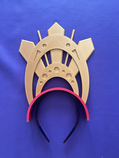 riju headdress crown by sepcot props & cosplays zelda tears of kingdom zeldabotw totk botw headband 3d print model - Mito3D