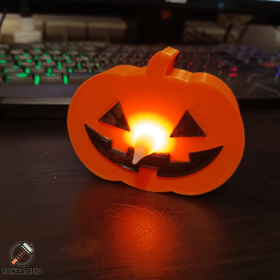 halloween pumpkin candle holder by frikarte3d household decor 2023 art candleholder 3d print model - Mito3D