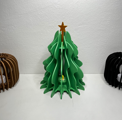 christmas tree tealight holder by covic 3d household decor covic3d 2023 3d print model - Mito3D