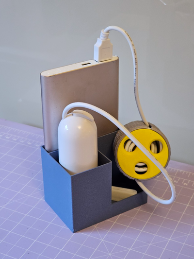 banco energía + esun eléctrico vacío bomba organizador by tntman 3d impresora accesorios caddie soporte succión bolso xiaomi 3d print model - Mito3D