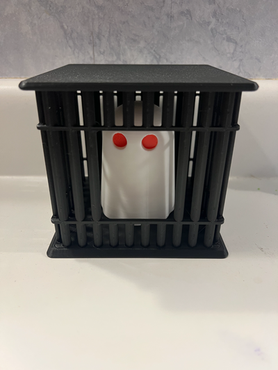 boo in a zoo by packratart art sculptures ghost cage halloween spooky 3d print model - Mito3D