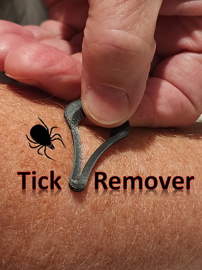 tick remover by yeltrik designs - click follow tools medical dog cat backpacking hiking hunting 3d print model - Mito3D