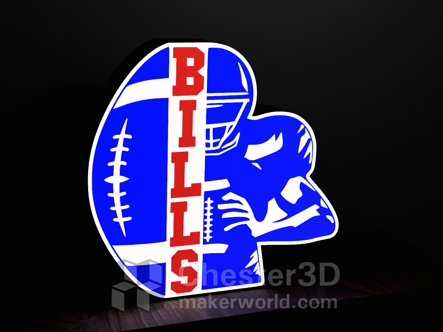 nfl buffle factures led lampe boite lumière by chester3d ménage décor mini multicolore pokémon décoration nintendo boîte a1 anniversaire air 2023 halloween cadeau p1p pikachu playstation xbox couleur lampes ams porte clés p1s bande ledbox accueil maison multi noël logo mario leds 3D print model - Mito3D