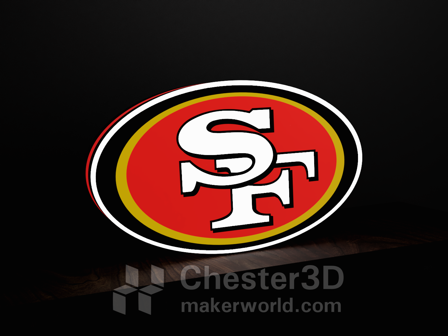 nfl san francisco 49ers ii led lamp by chester3d household decor logo nintendo keyring pikachu pokemon p1s halloween playstation gift multicolor strip home ledbox decoration mini multi a1 lampbox xbox leds christmas lightbox ams light p1p color mario lamps birthday 2023 air 3D print model - Mito3D