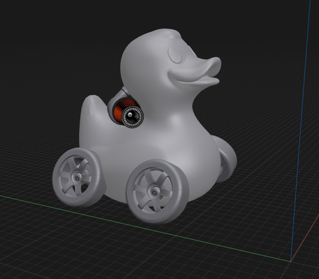 tuned duck maf by azubimaf hobby & diy vehicles cars tuning turbo wheels exhaust 3d print model - Mito3D