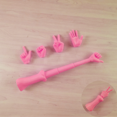 estensibile braccio assemblaggio by grande piatto pollo giocattoli giochi gesto innovativo 3d print model - Mito3D