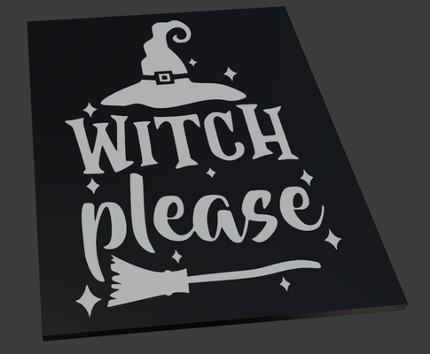 witch sign by ava3d printing art 2d 3d print model - Mito3D