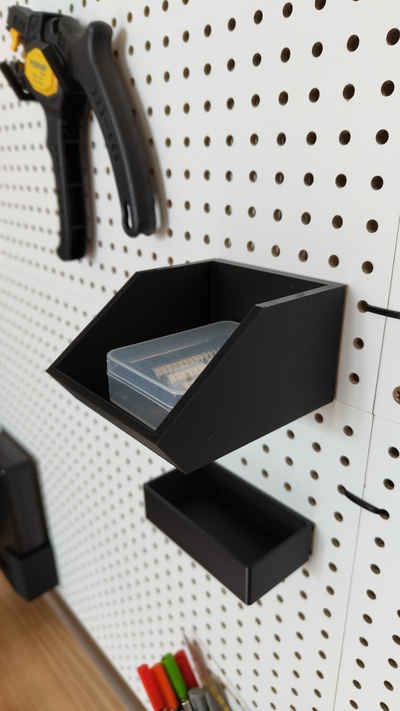 storage tray metric pegboards remixed by codie-fz tools organizers pegboard 3d print model - Mito3D