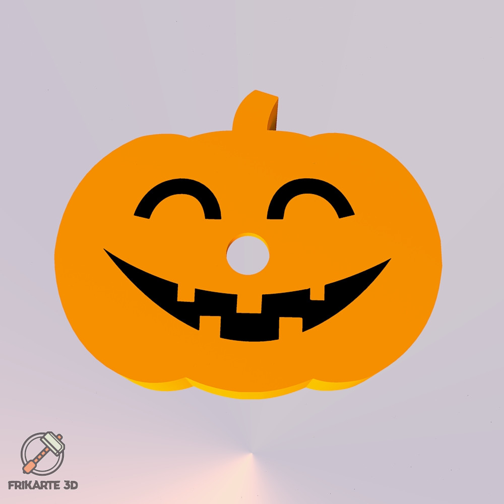 halloween zucca candela titolare supporto v2 by frikarte3d domestico arredamento halloween2023 3D print model - Mito3D