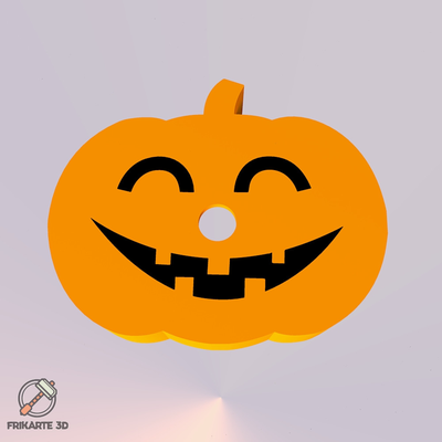 halloween pumpkin candle holder v2 by frikarte3d household decor halloween2023 halloweenpumpkin 3d print model - Mito3D