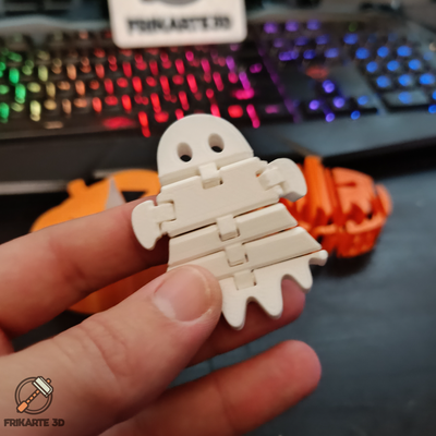halloween flexi boo by frikarte3d toys & games flexi3d ghost halloween2023 halloweenghost 3d print model - Mito3D