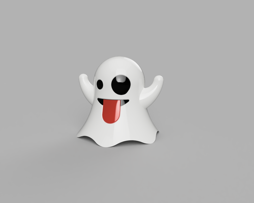 emoji hayalet by 3d obj ev halkı şenlikler cadılar bayramı 3d print model - Mito3D