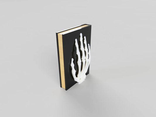 scheletro mano fermalibri by burlone 3d domestico arredamento palma reggilibri bookholder libro 3d print model - Mito3D