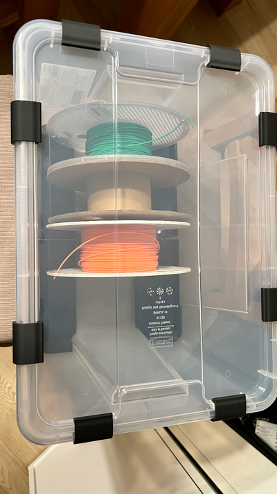 ricaricare of silice gel contenitore ikea samla 22l remixato by abituato 3d stampante accessori drybox scatola filamento asciugatrice asciutto 3d print model - Mito3D